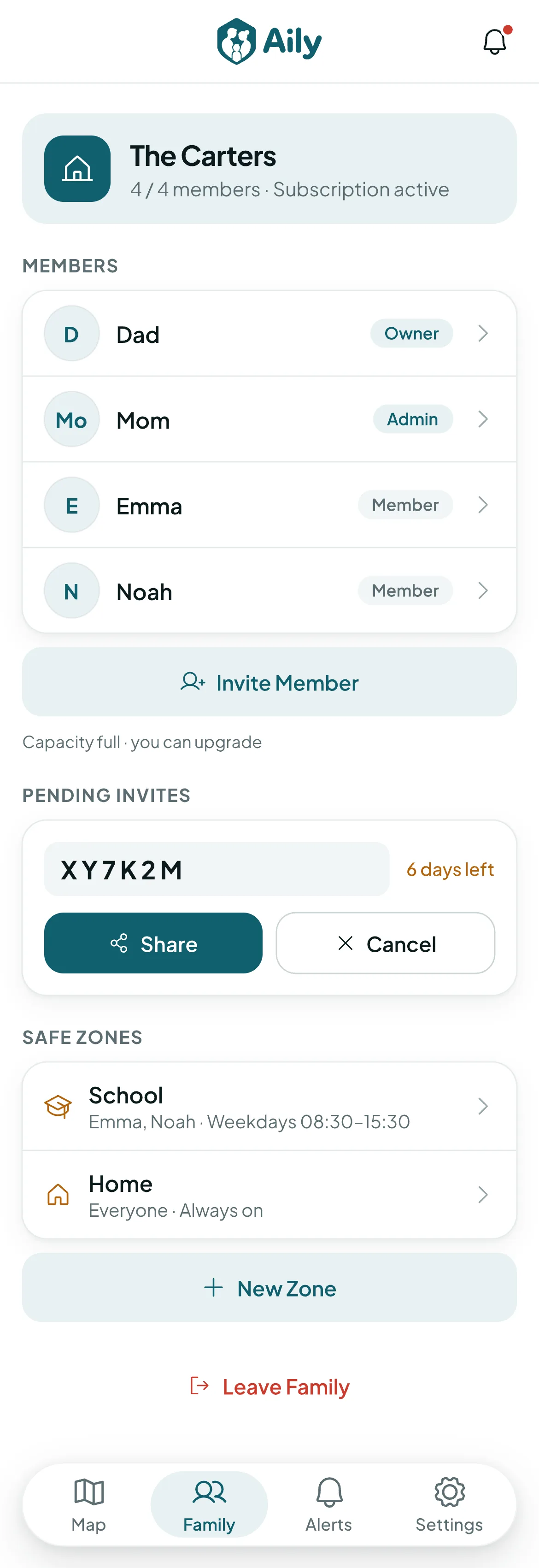 Family screen